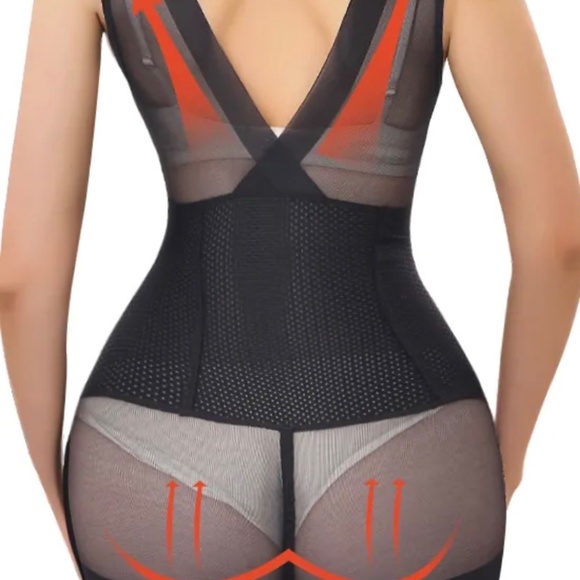 Black body suit. Girdle waist trainer snap crotch Shaper - Picture 4 of 8